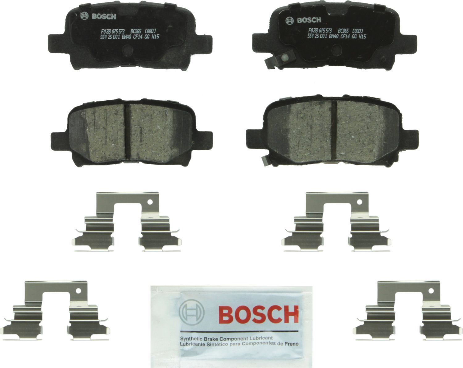 BOSCH BRAKE - Bosch QuietCast Brake Pad Ceramic Brake Pads (Rear) - BQC BC865