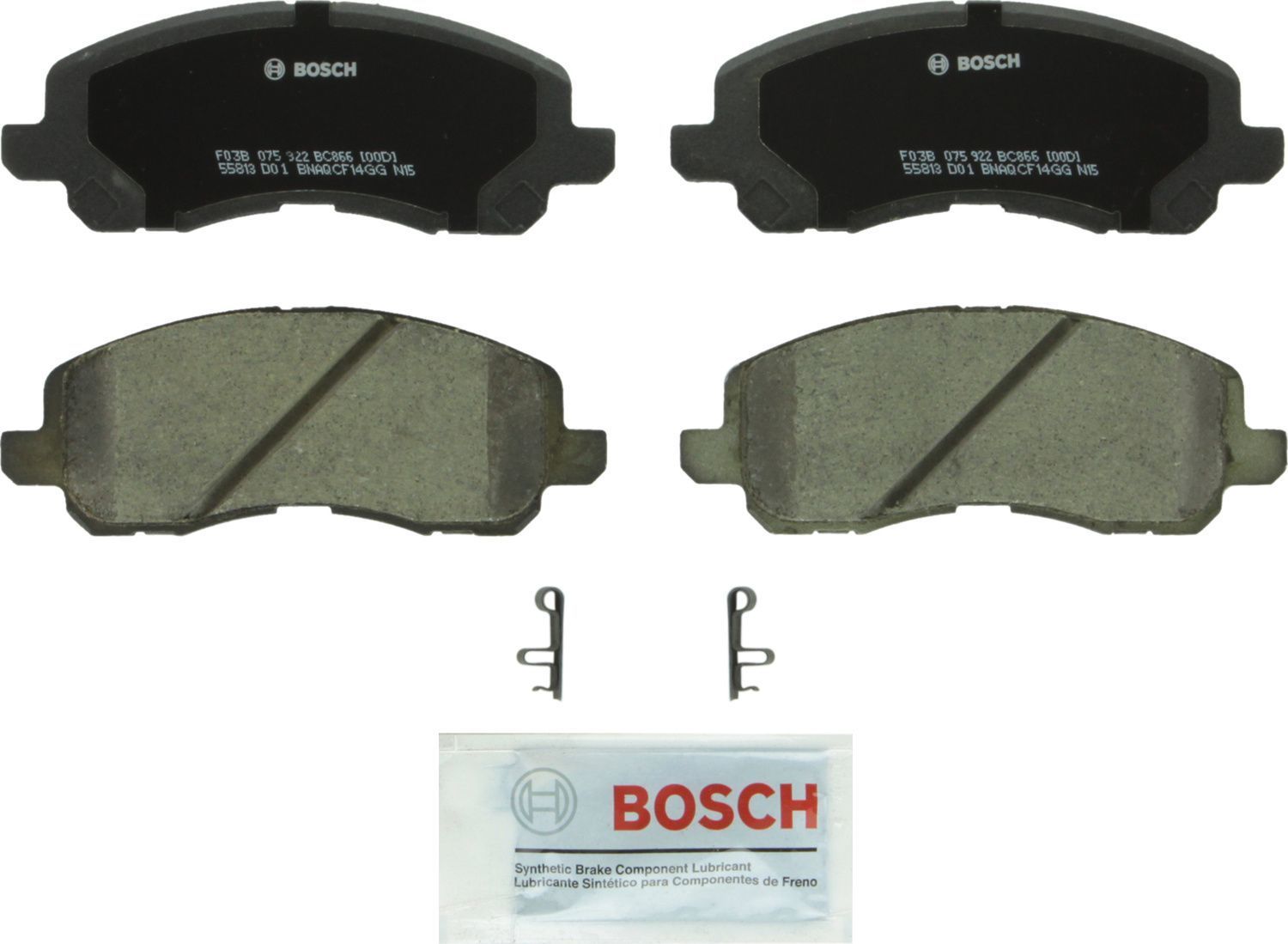 BOSCH BRAKE - Bosch QuietCast Brake Pad Ceramic Brake Pads (Front) - BQC BC866