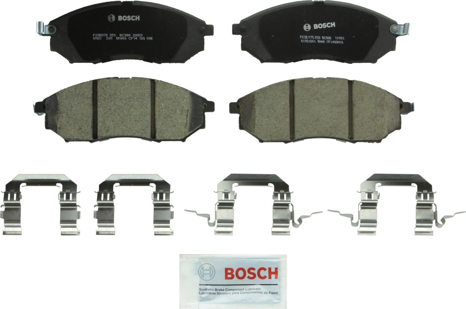 BOSCH BRAKE - Bosch QuietCast Brake Pad Ceramic Brake Pads - BQC BC888