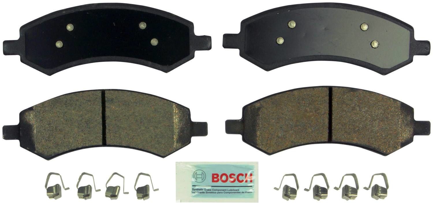 BOSCH BRAKE - Bosch Blue Semi-Metallic Brake Pads with Hardware (Front) - BQC BE1084H