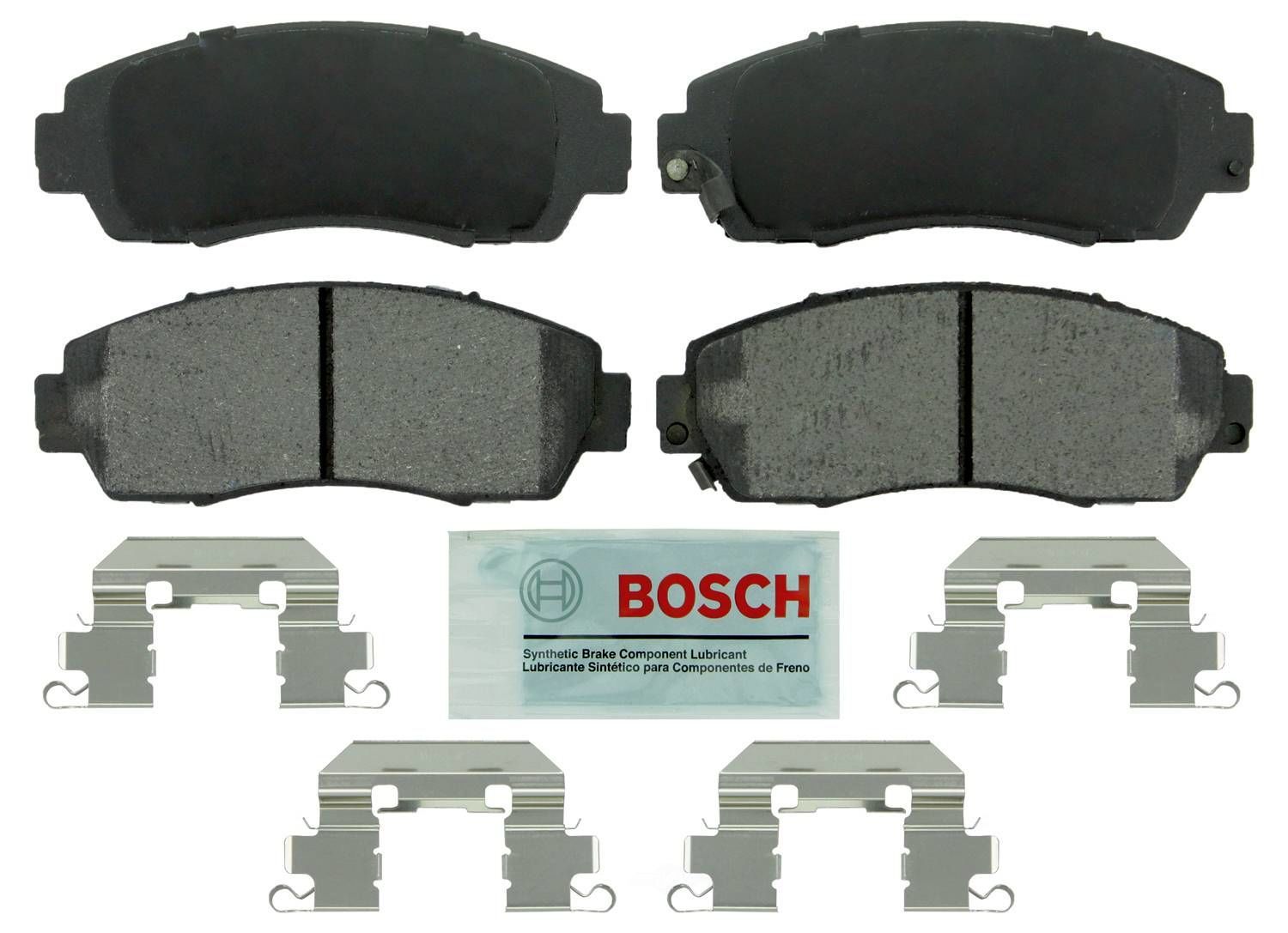 BOSCH BRAKE - Bosch Blue Semi-Metallic Brake Pads with Hardware (Front) - BQC BE1089H