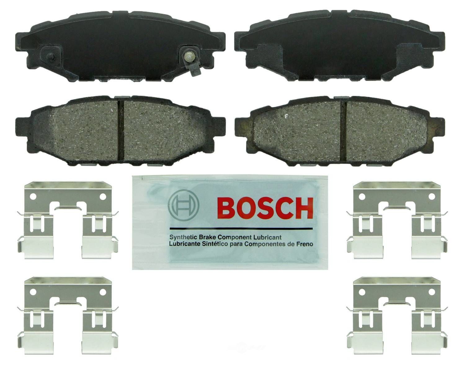 BOSCH BRAKE - Bosch Blue Ceramic Brake Pads with Hardware (Rear) - BQC BE1114H