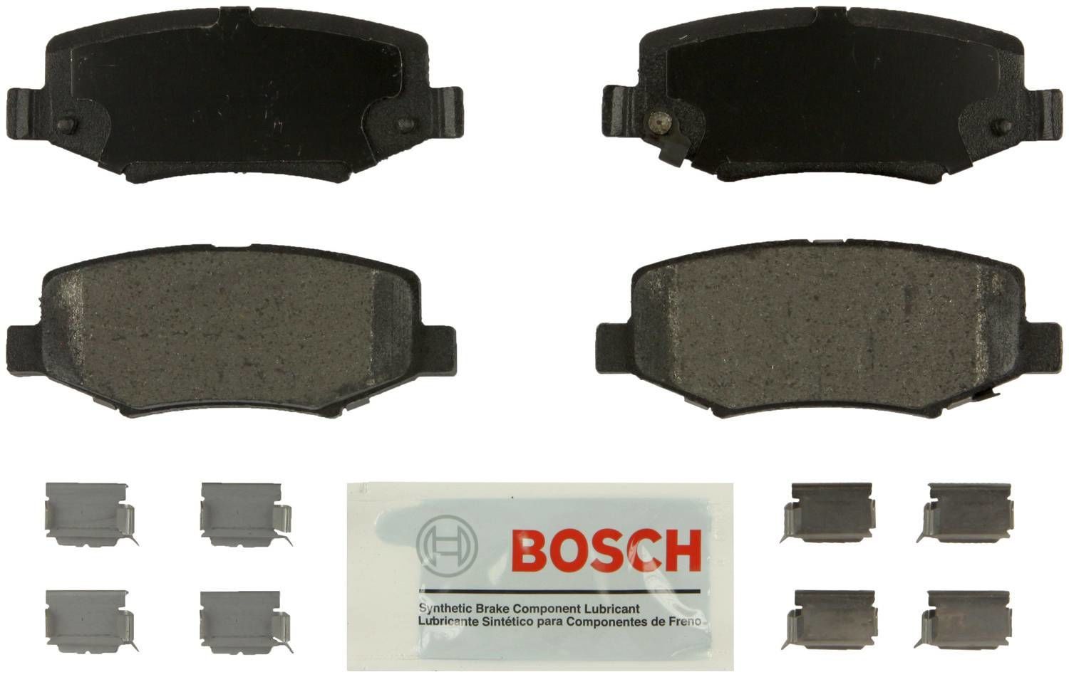 BOSCH BRAKE - Bosch Blue Semi-Metallic Brake Pads with Hardware (Rear) - BQC BE1274H