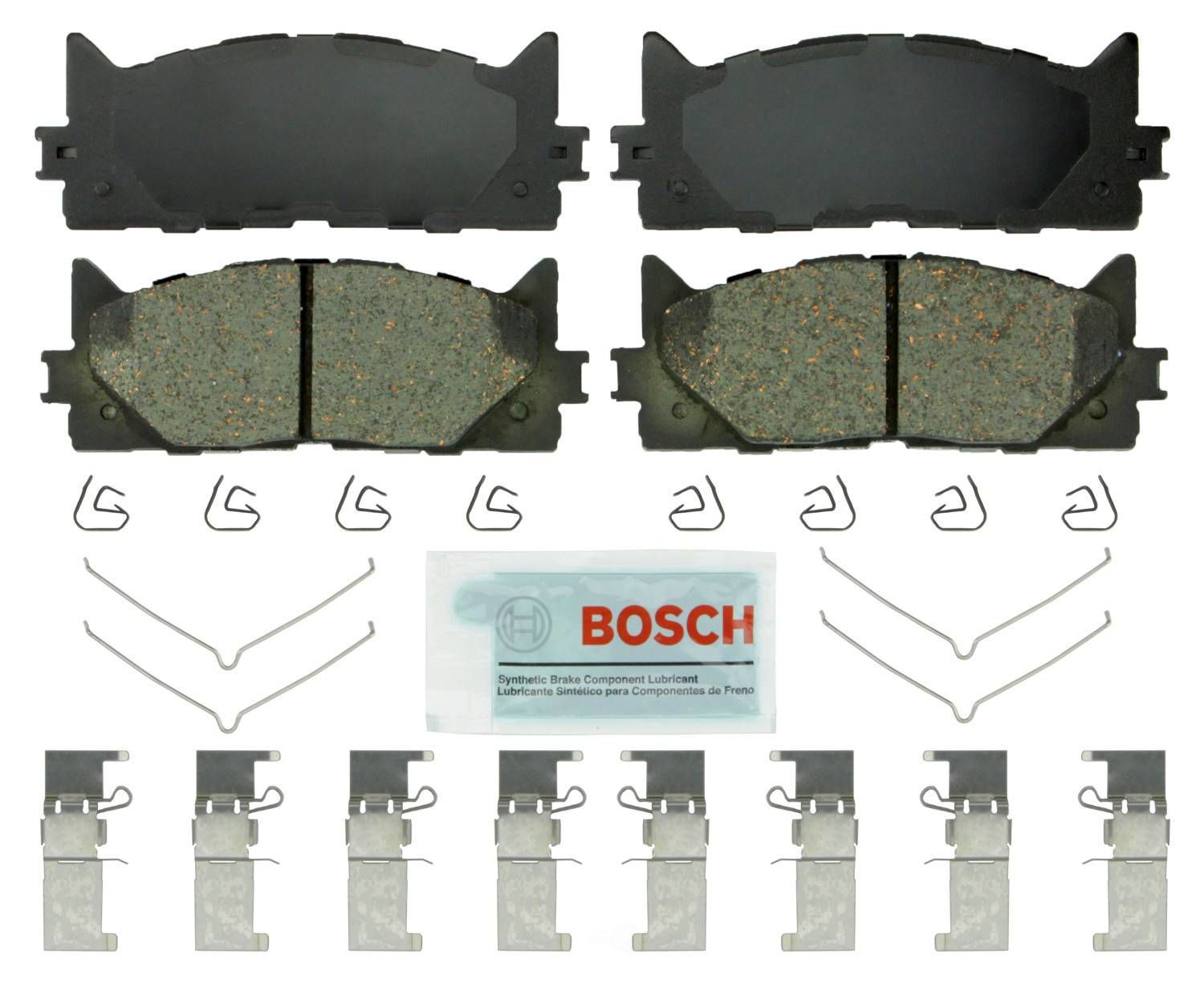 BOSCH BRAKE - Bosch Blue Ceramic Brake Pads with Hardware - BQC BE1293H