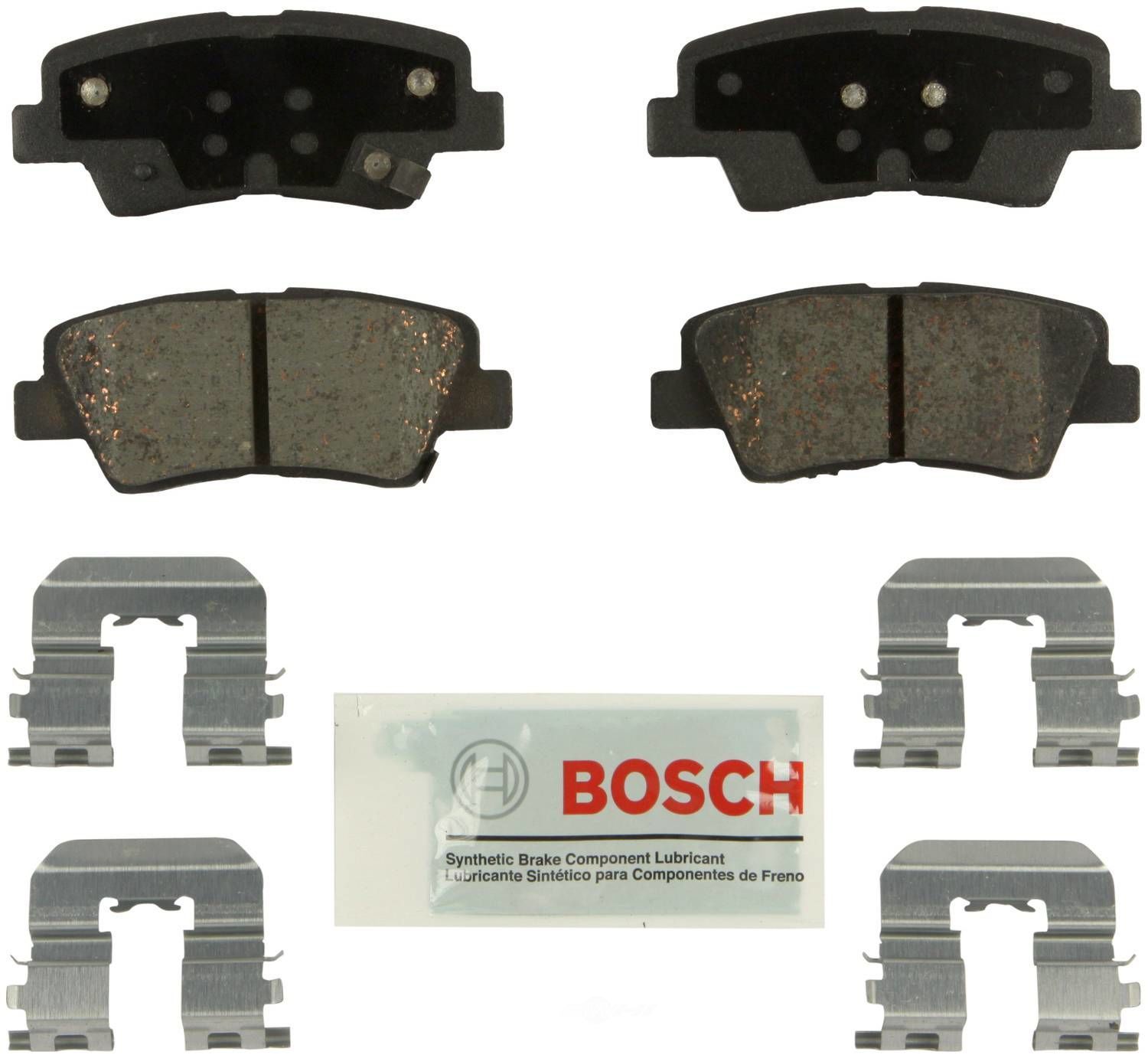 BOSCH BRAKE - Bosch Blue Ceramic Brake Pads with Hardware - BQC BE1313H