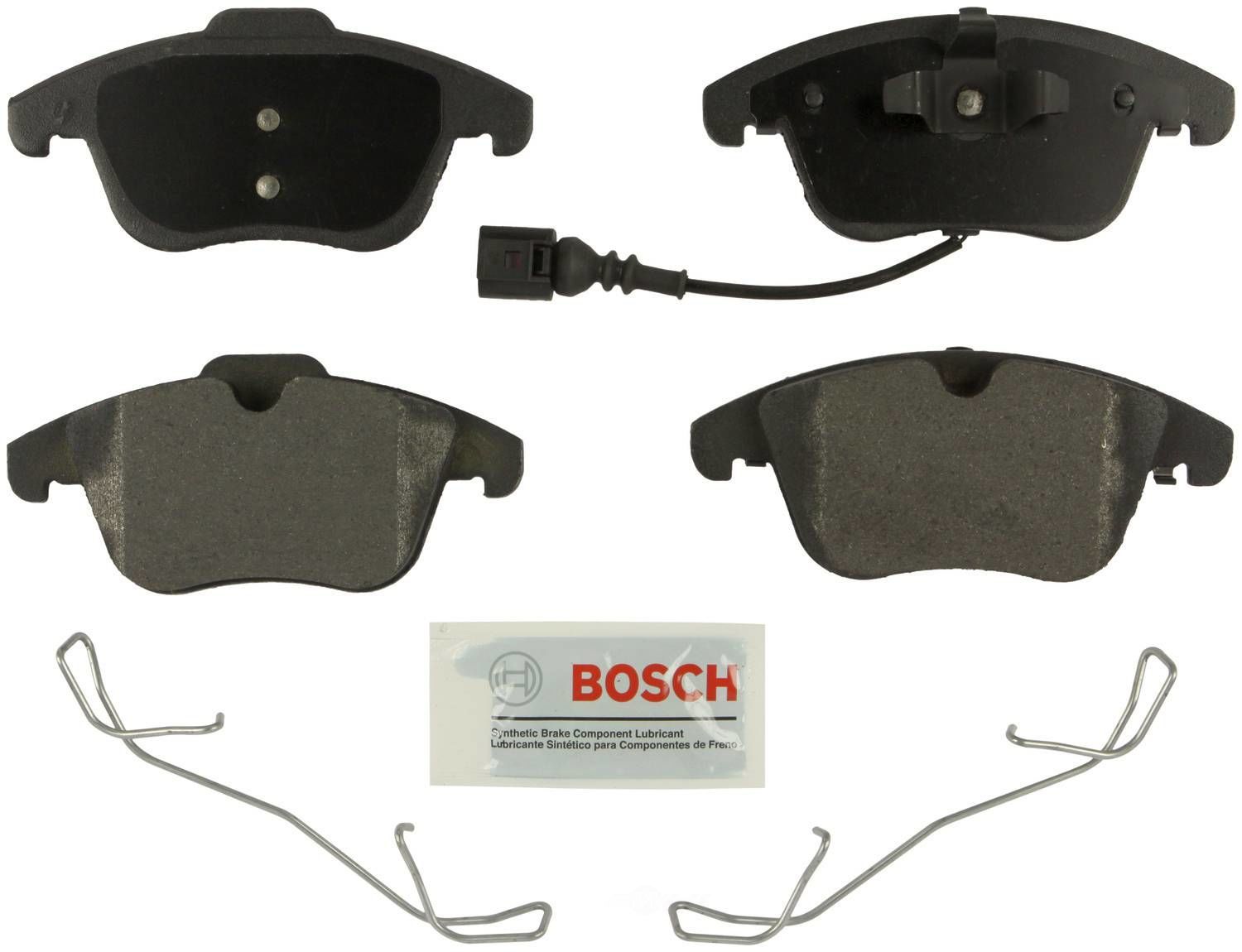 BOSCH BRAKE - Bosch Blue Semi-Metallic Brake Pads with Hardware (Front) - BQC BE1375H