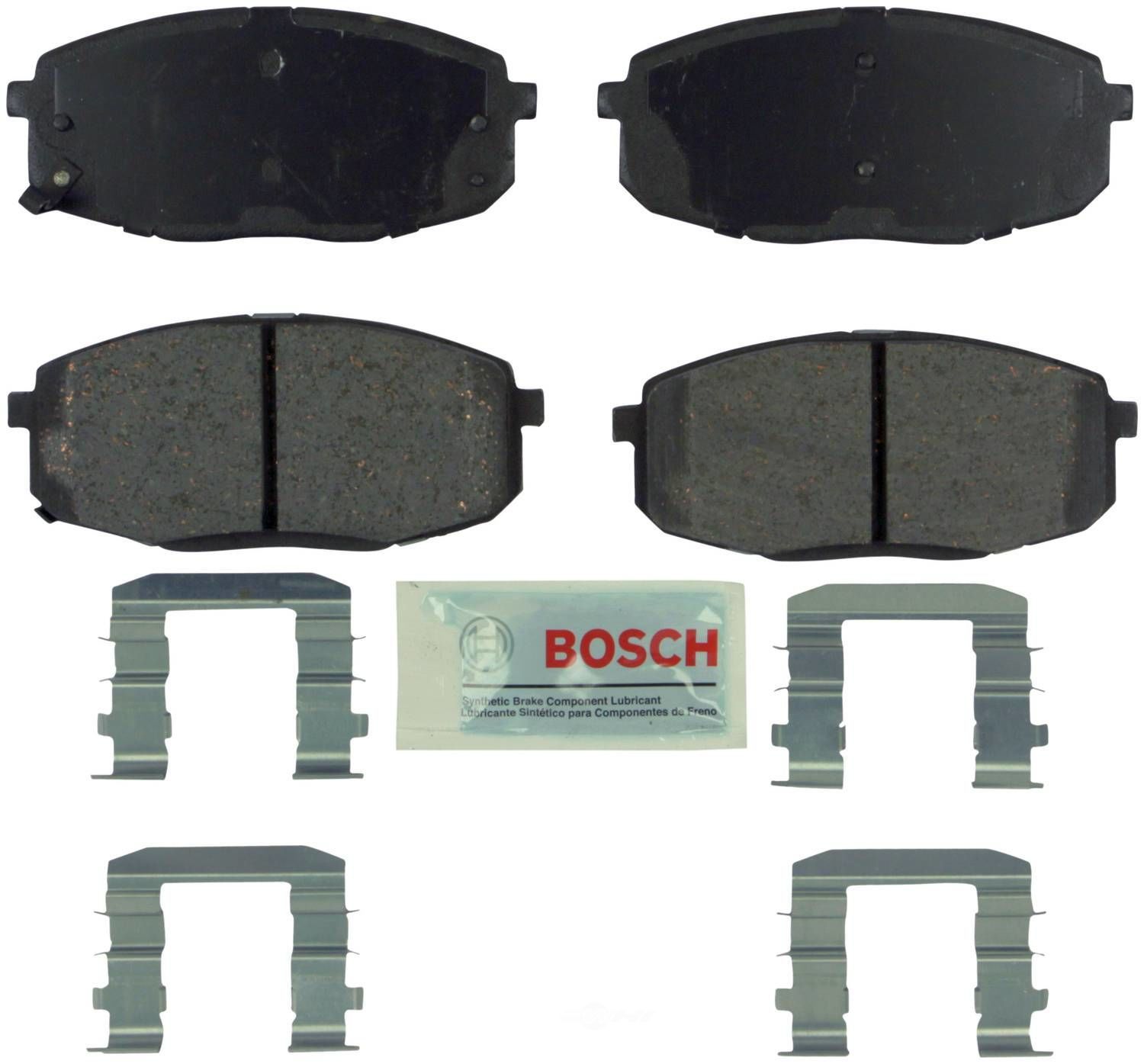 BOSCH BRAKE - Bosch Blue Ceramic Brake Pads with Hardware (Front) - BQC BE1397H