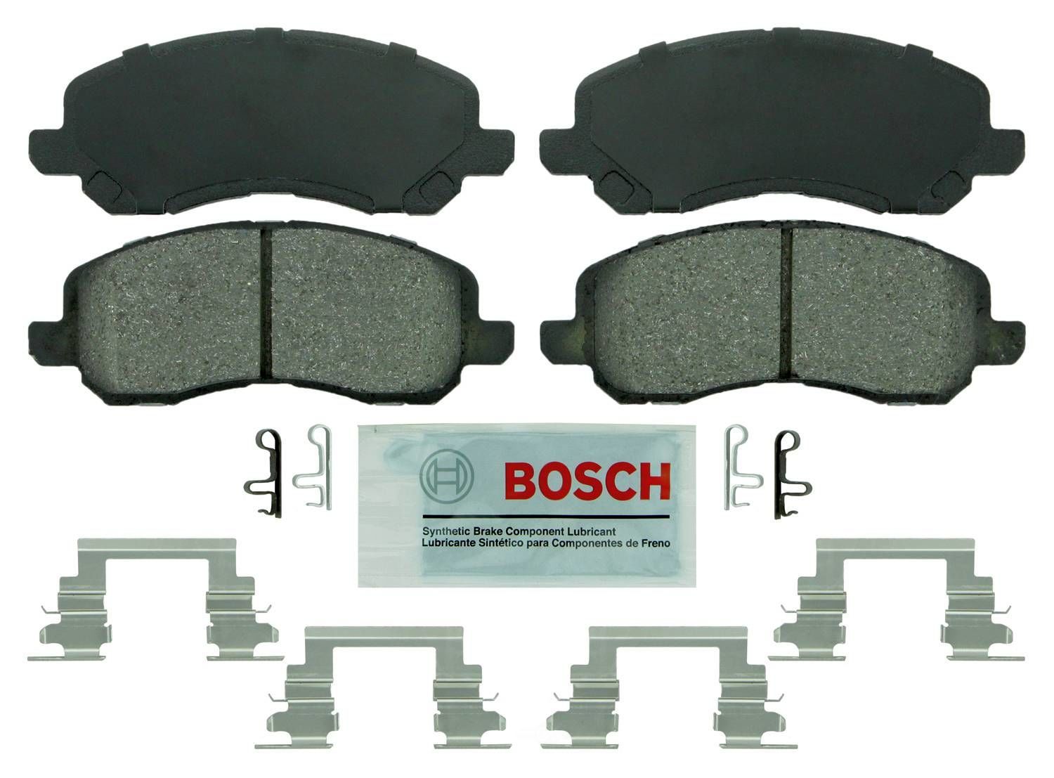 BOSCH BRAKE - Bosch Blue Ceramic Brake Pads with Hardware (Front) - BQC BE866H