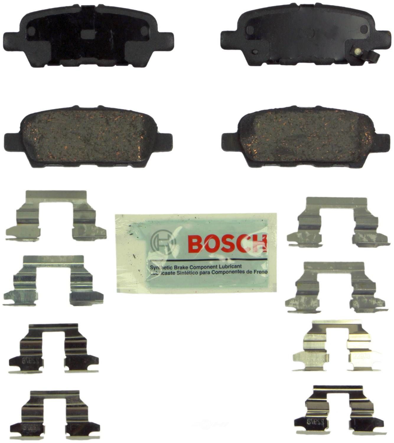 BOSCH BRAKE - Bosch Blue Ceramic Brake Pads with Hardware (Rear) - BQC BE905H