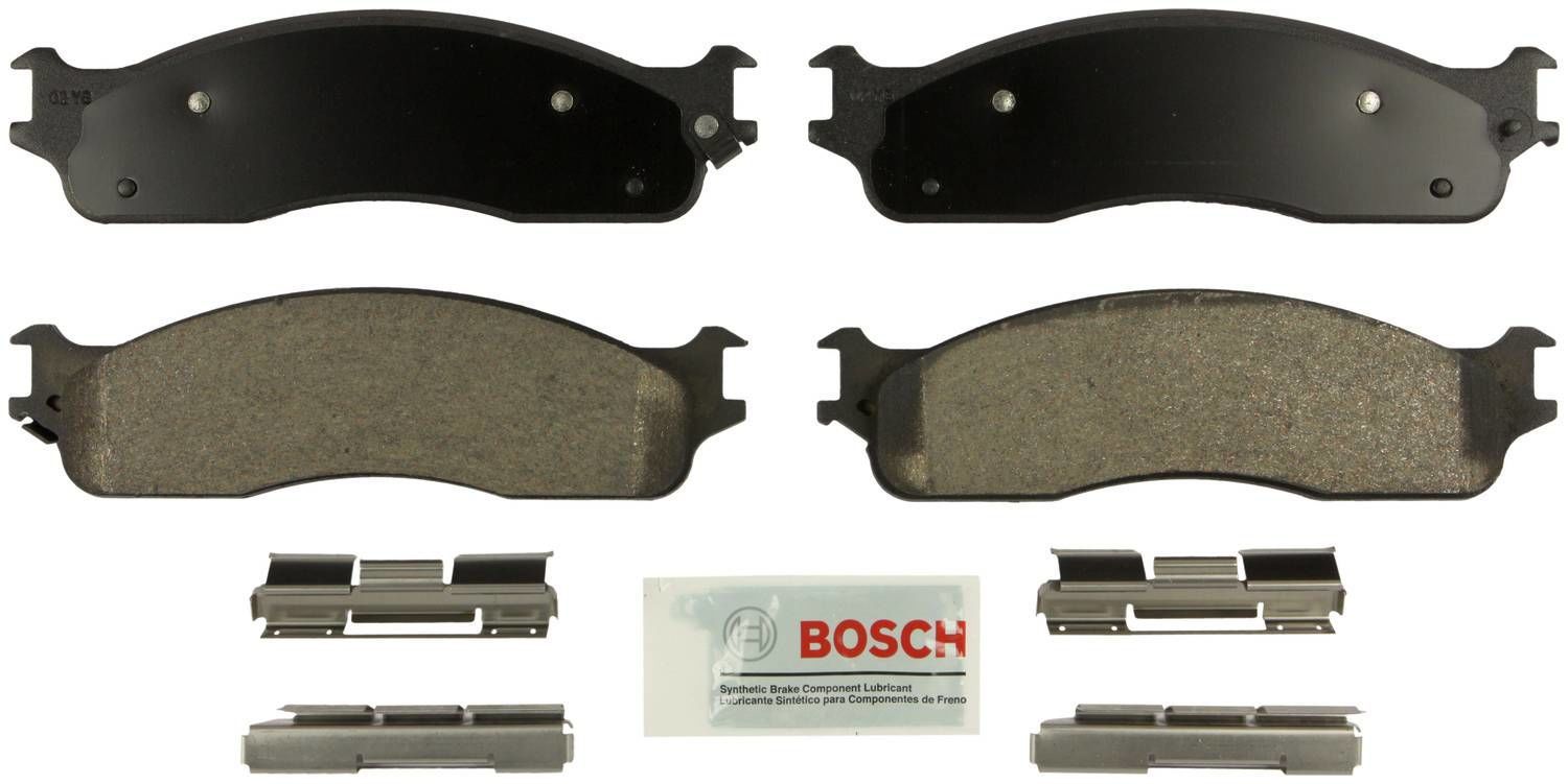 BOSCH BRAKE - Bosch Blue Semi-Metallic Brake Pads with Hardware (Front) - BQC BE965H