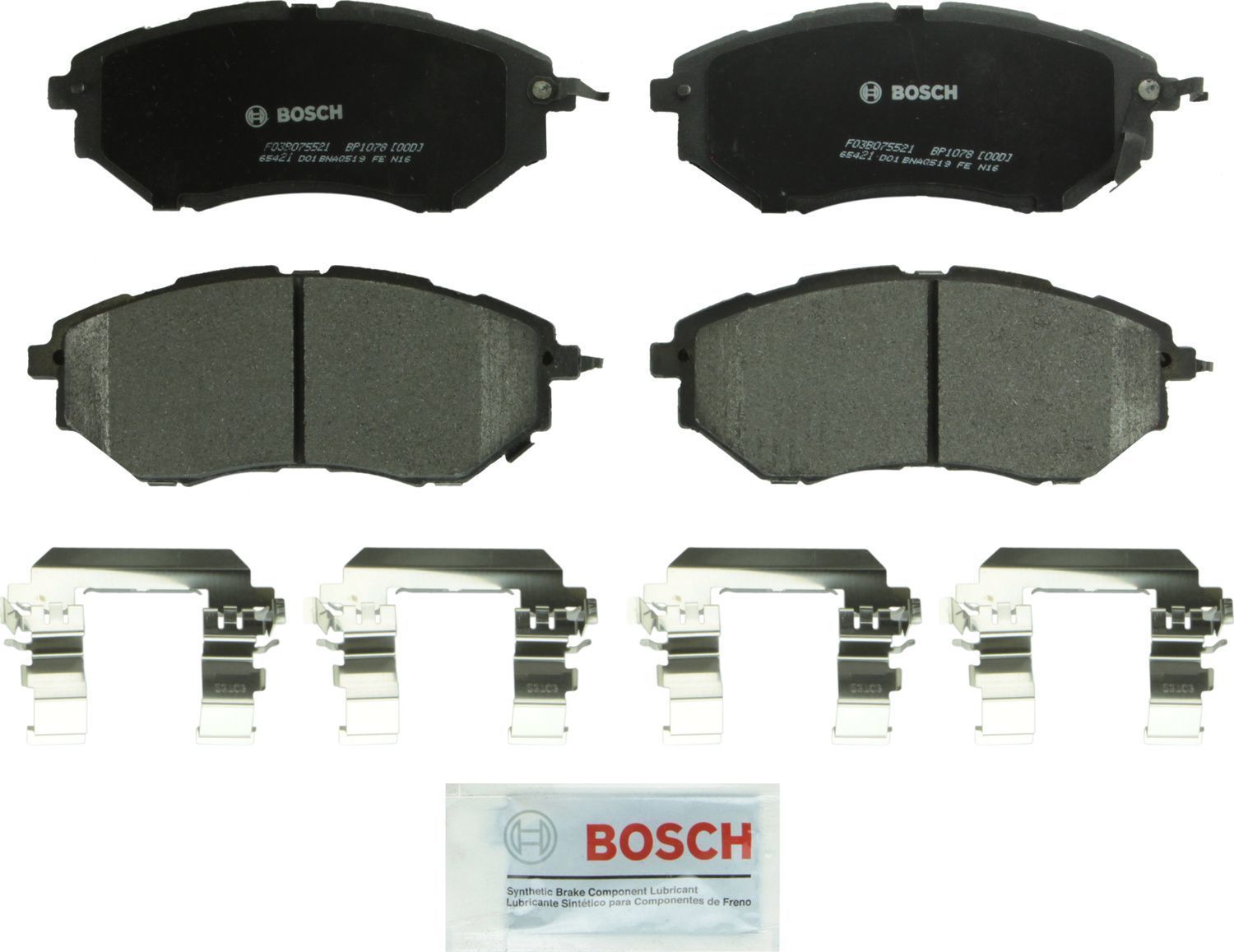 BOSCH BRAKE - Bosch QuietCast Semi-Metallic Brake Pads (Front) - BQC BP1078