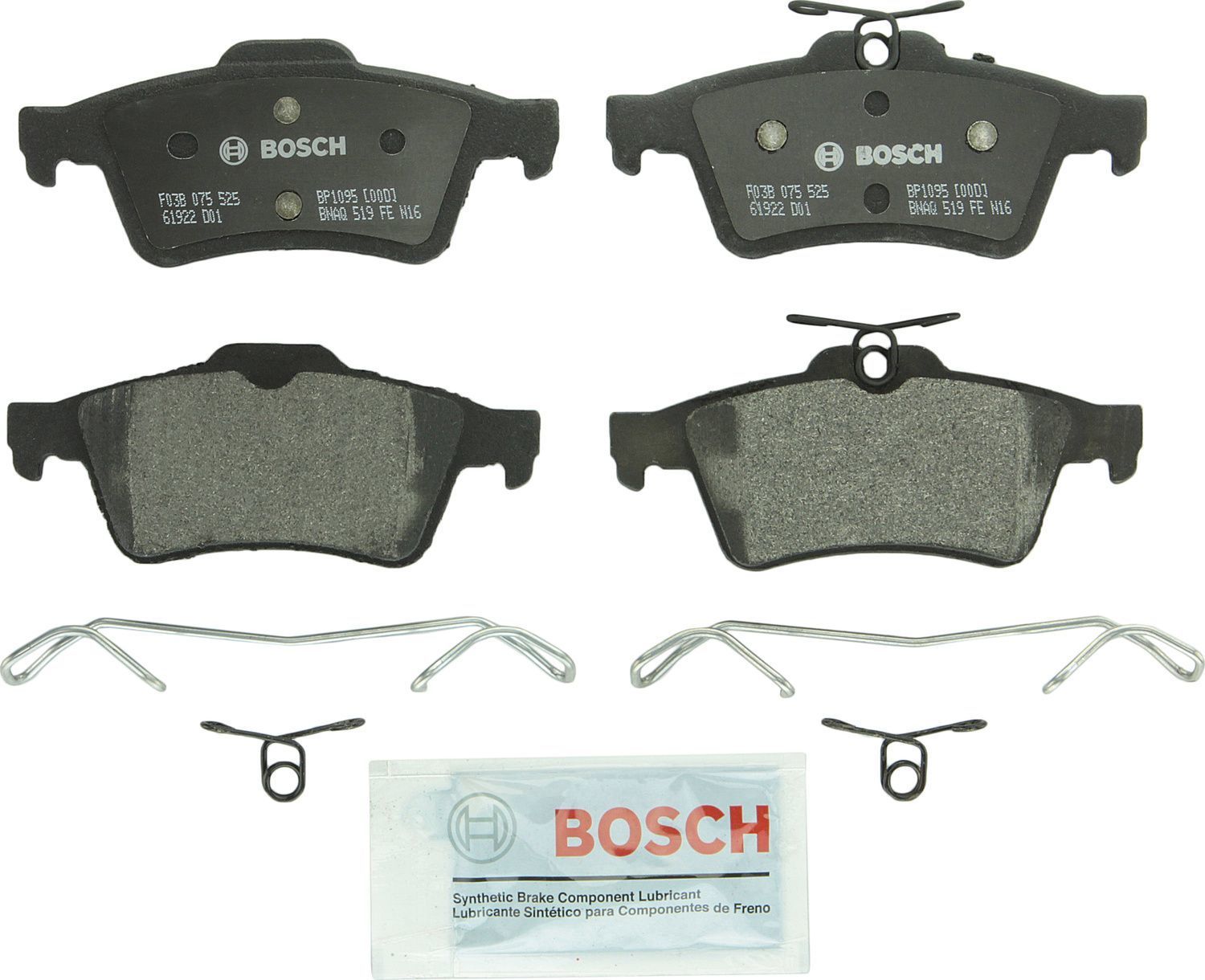 BOSCH BRAKE - Bosch QuietCast Semi-Metallic Brake Pads (Rear) - BQC BP1095