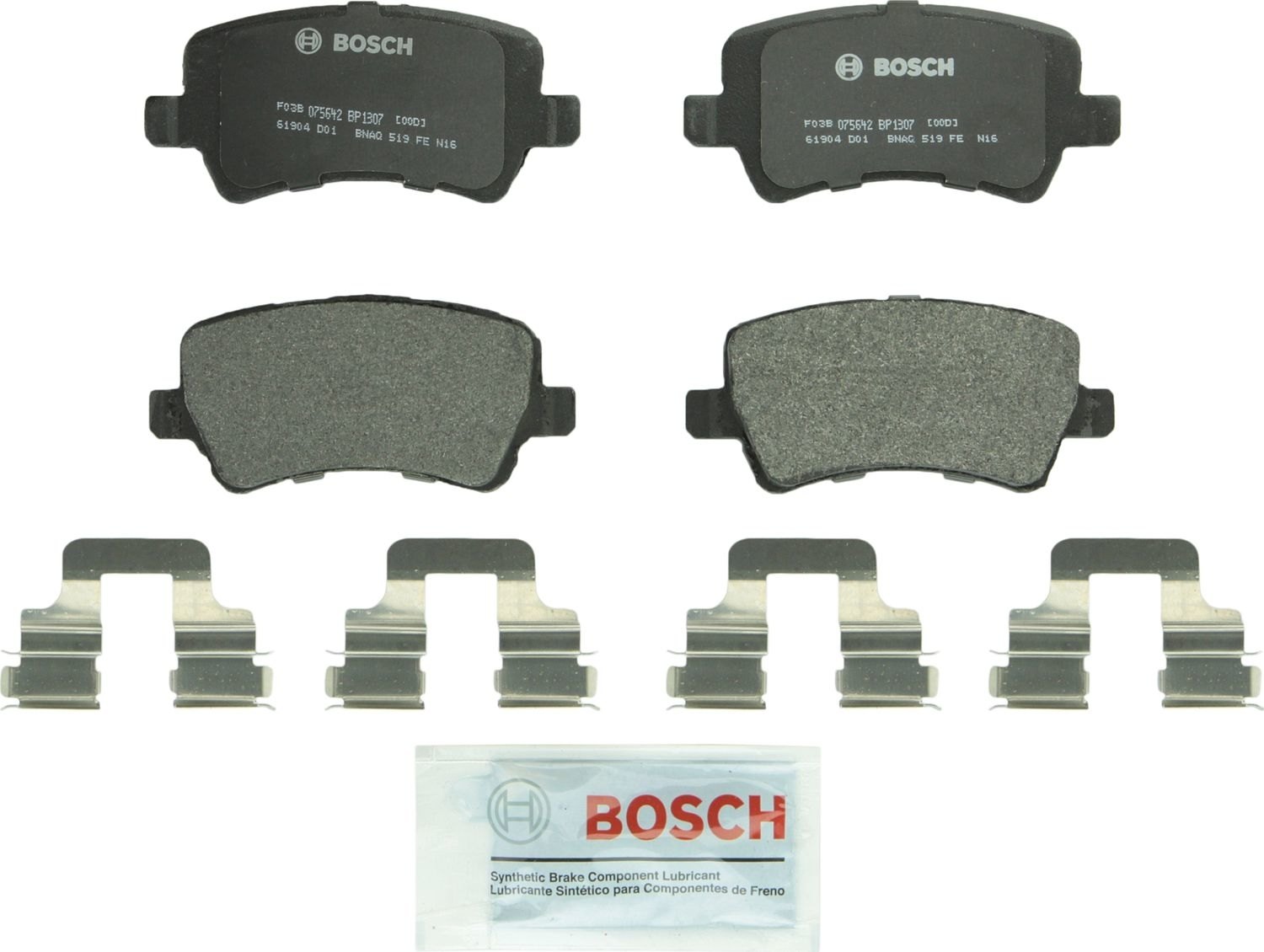 BOSCH BRAKE - Bosch QuietCast Semi-Metallic Brake Pads (Rear) - BQC BP1307