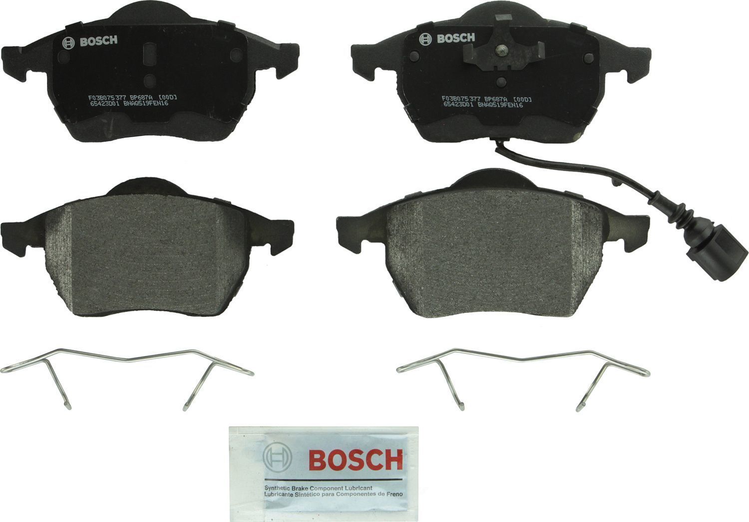 BOSCH BRAKE - Bosch QuietCast Semi-Metallic Brake Pads (Front) - BQC BP687A