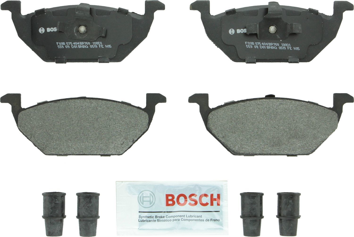 BOSCH BRAKE - Bosch QuietCast Semi-Metallic Brake Pads (Front) - BQC BP768