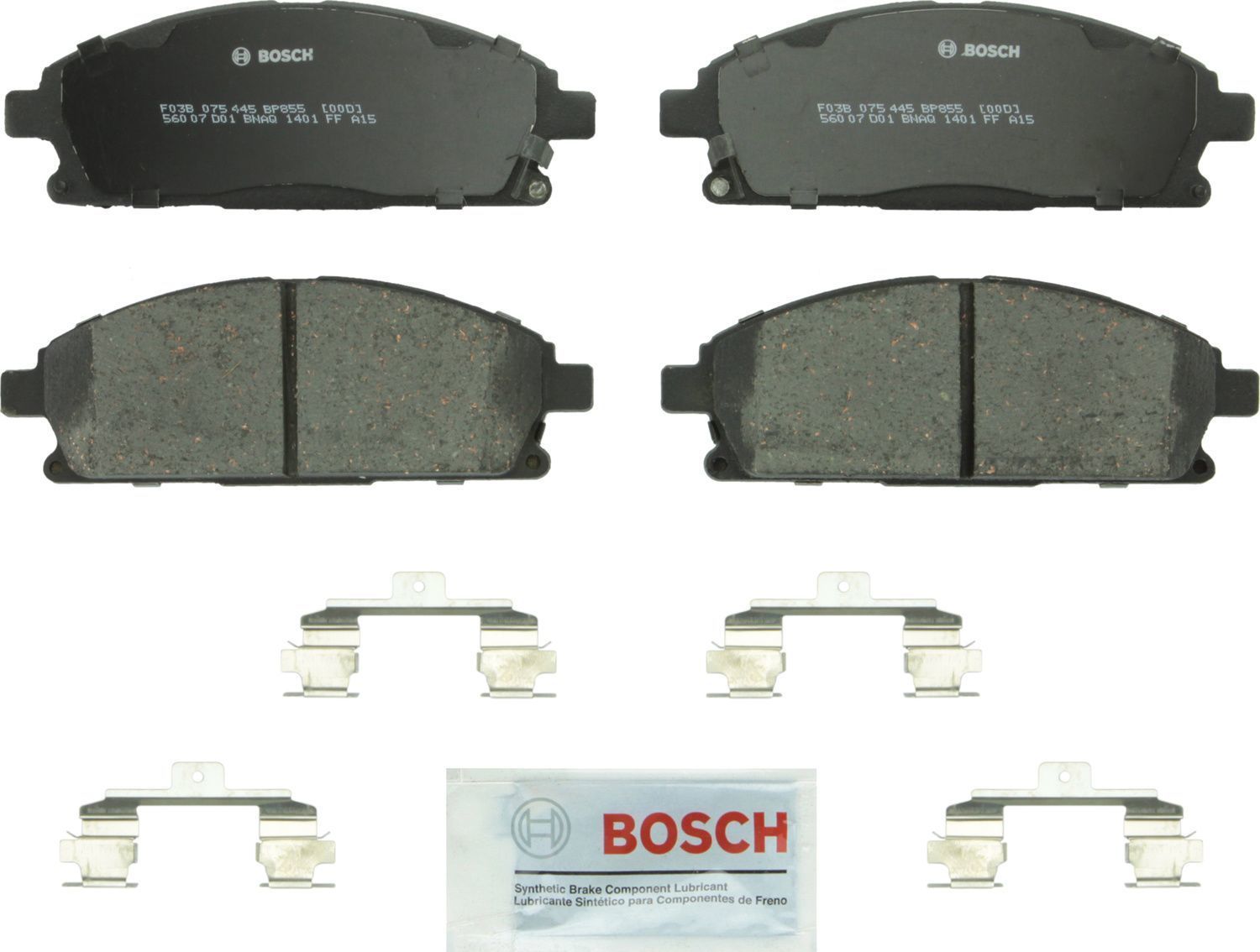 BOSCH BRAKE - Bosch QuietCast Brake Pad Ceramic Brake Pads (Front) - BQC BP855