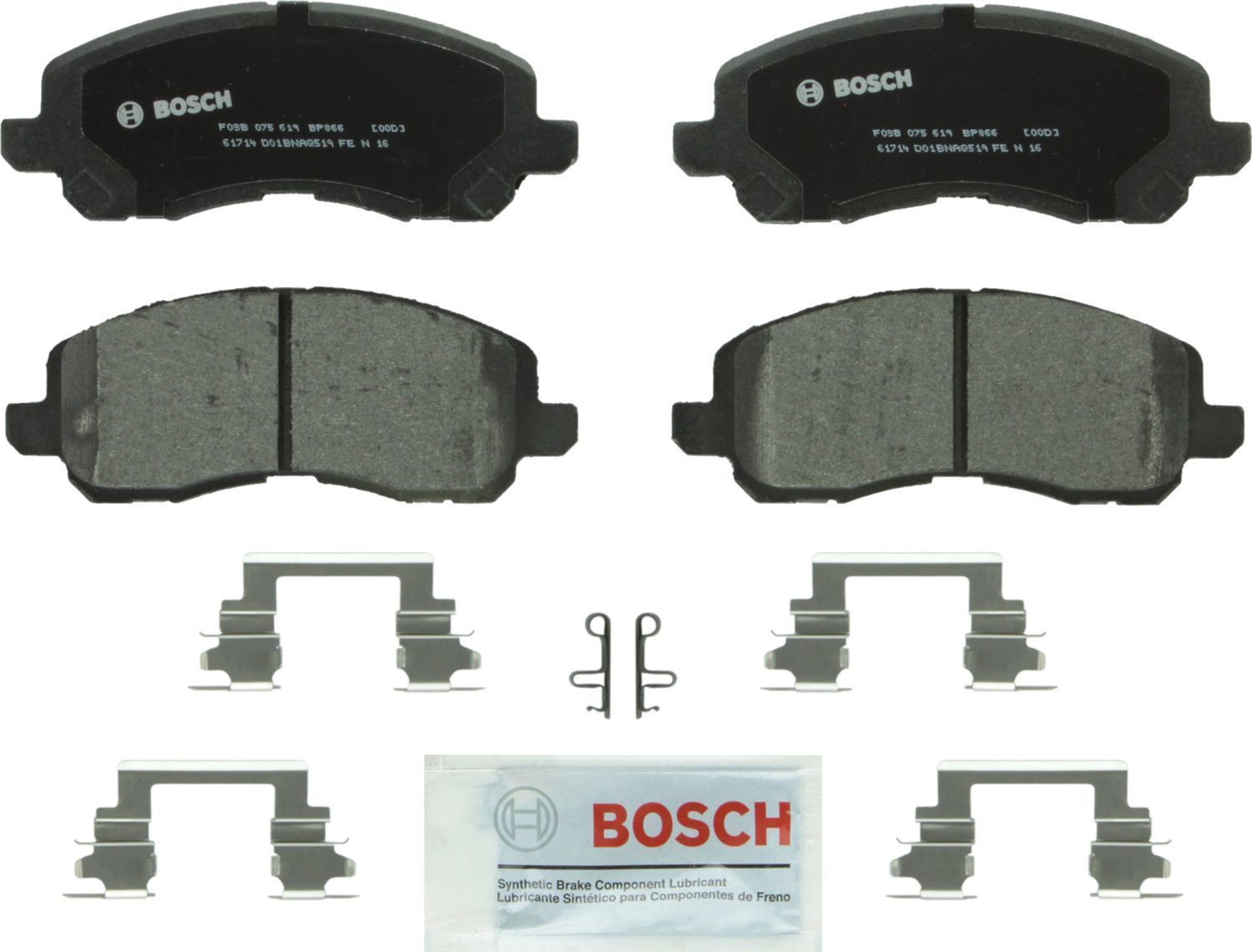BOSCH BRAKE - Bosch QuietCast Semi-Metallic Brake Pads (Front) - BQC BP866