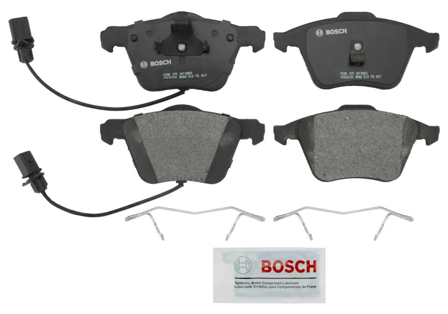 BOSCH BRAKE - Bosch QuietCast Semi-Metallic Brake Pads (Front) - BQC BP915