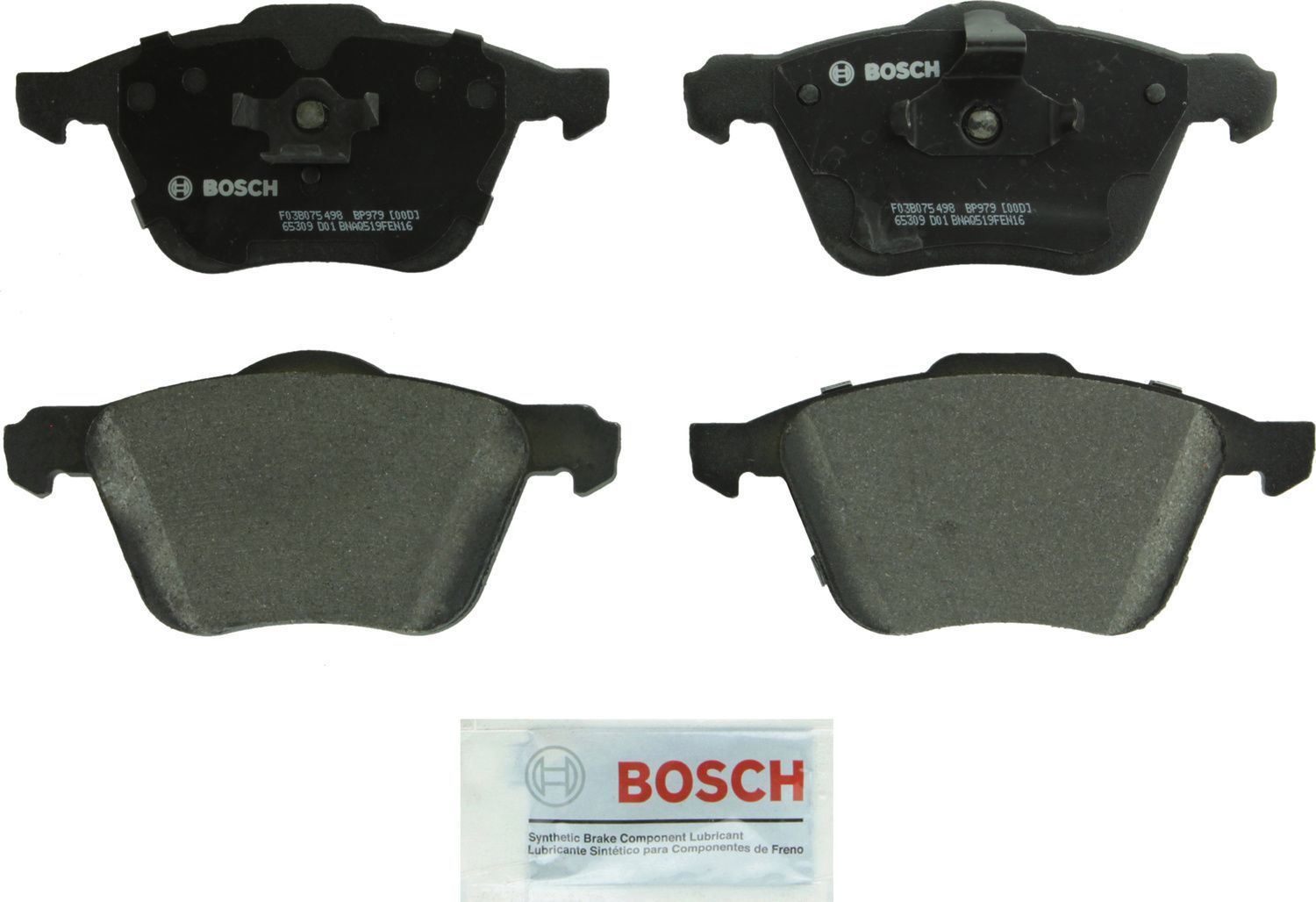 BOSCH BRAKE - Bosch QuietCast Semi-Metallic Brake Pads (Front) - BQC BP979