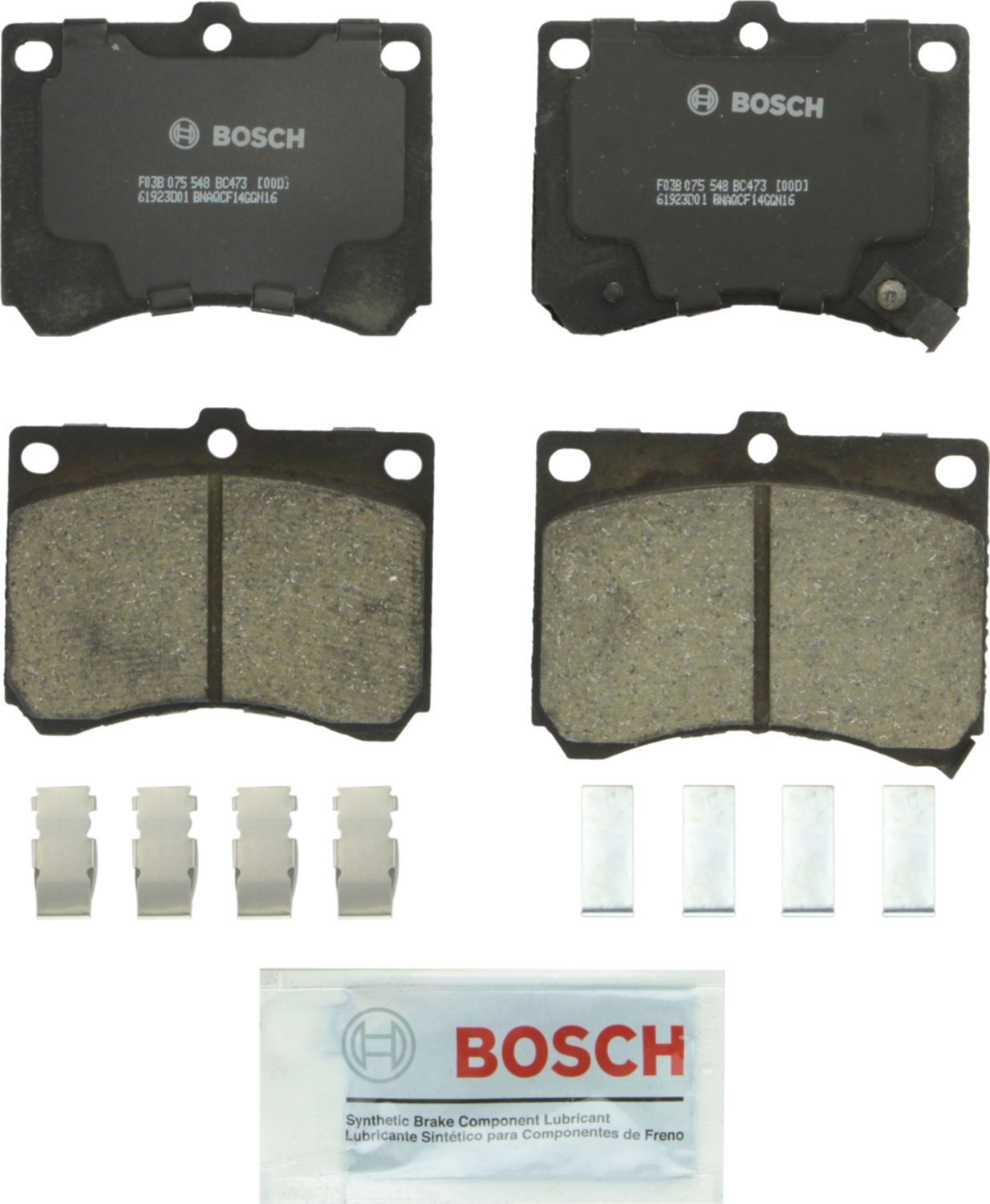 BOSCH BRAKE - Bosch QuietCast Brake Pad Ceramic Brake Pads - BQC - bc473