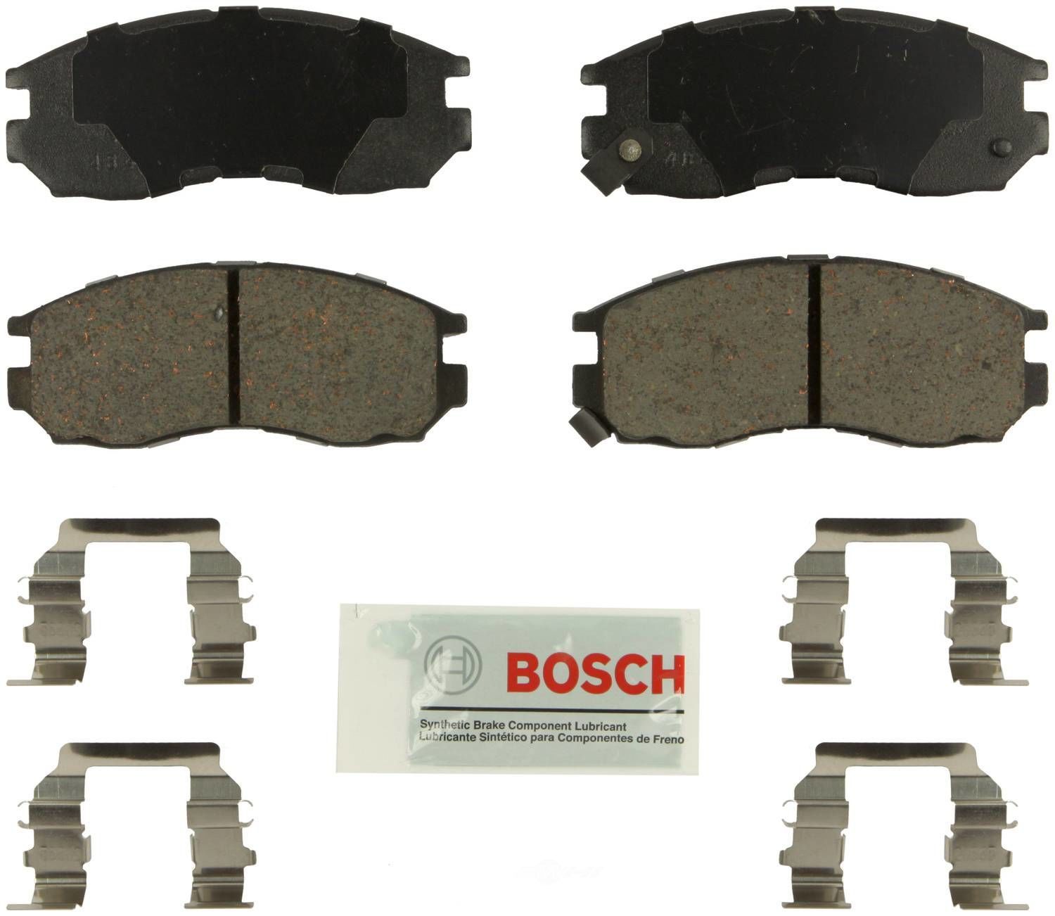 BOSCH BRAKE - Bosch Blue Ceramic Brake Pads with Hardware - BQC - be484h