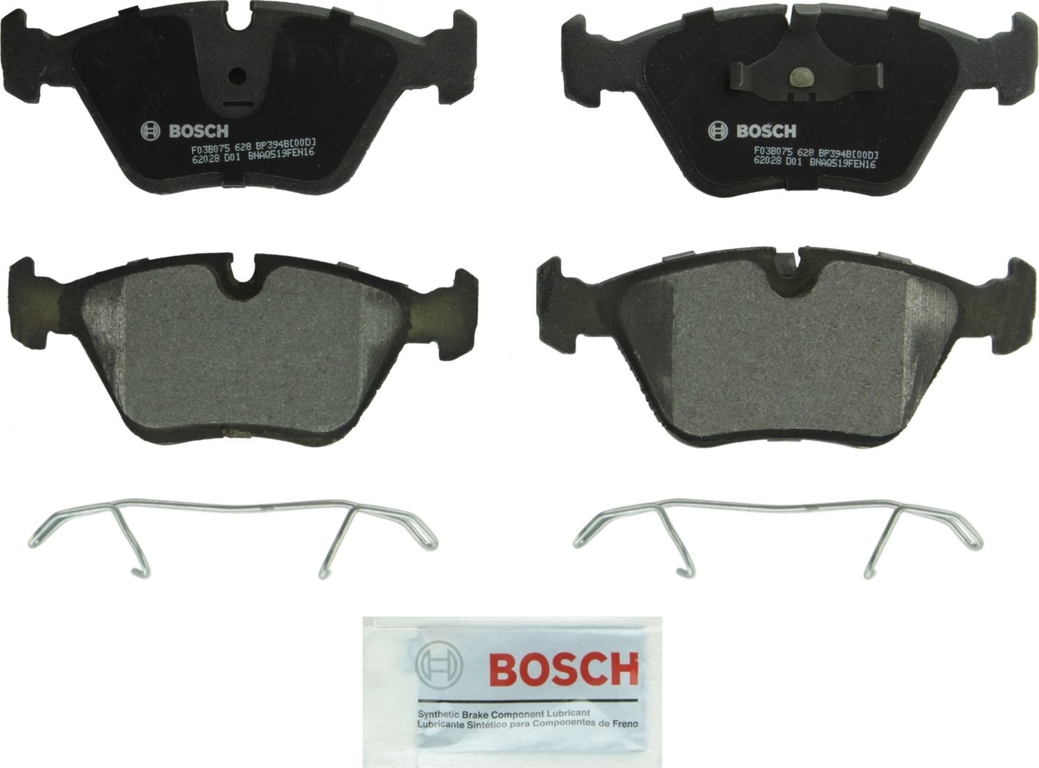 BOSCH BRAKE - Bosch QuietCast Semi-Metallic Brake Pads - BQC - bp394b