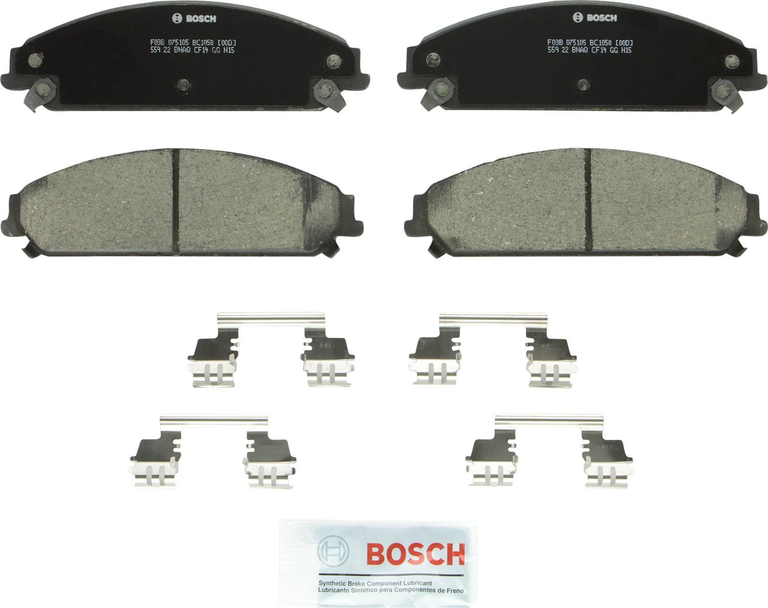 BOSCH BRAKE - Bosch QuietCast Brake Pad Ceramic Brake Pads - BQC - bc1058