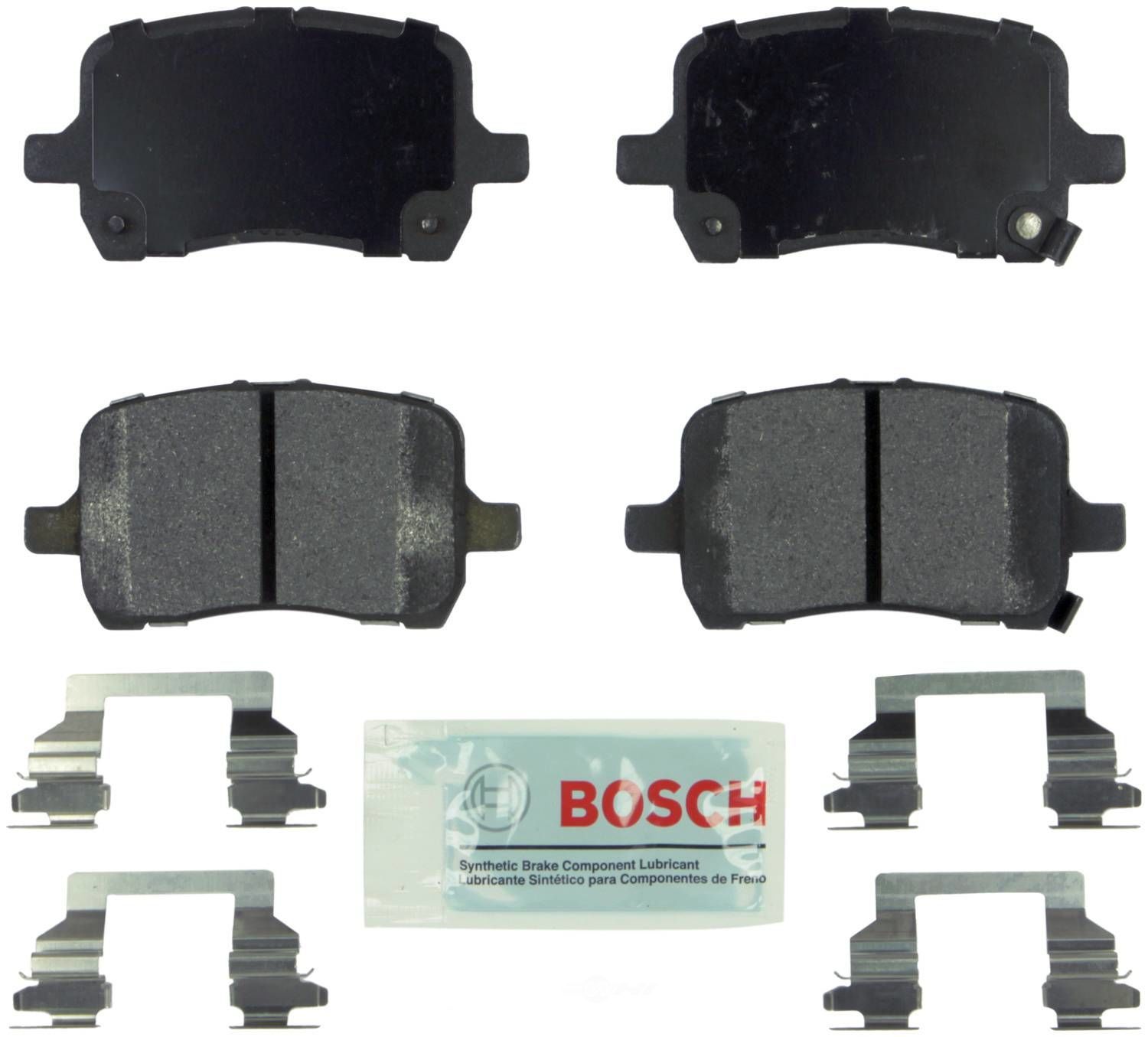 BOSCH BRAKE - Bosch Blue Ceramic Brake Pads with Hardware - BQC - be1028h
