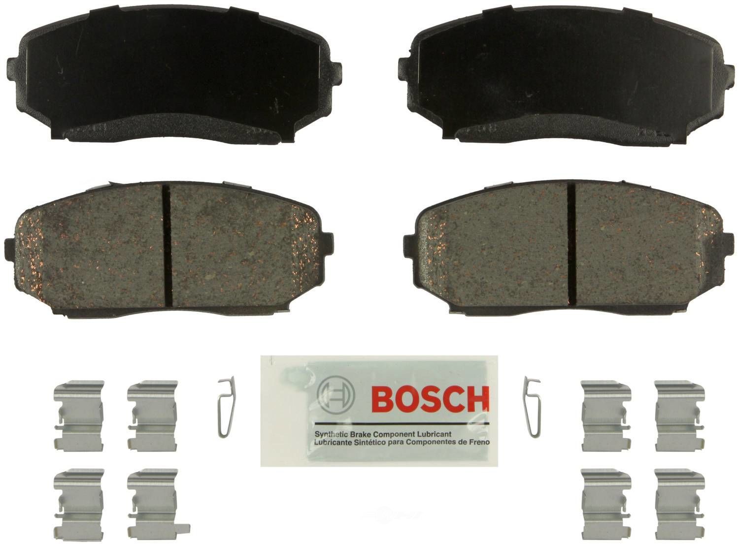 BOSCH BRAKE - Bosch Blue Ceramic Brake Pads with Hardware - BQC - be1258h