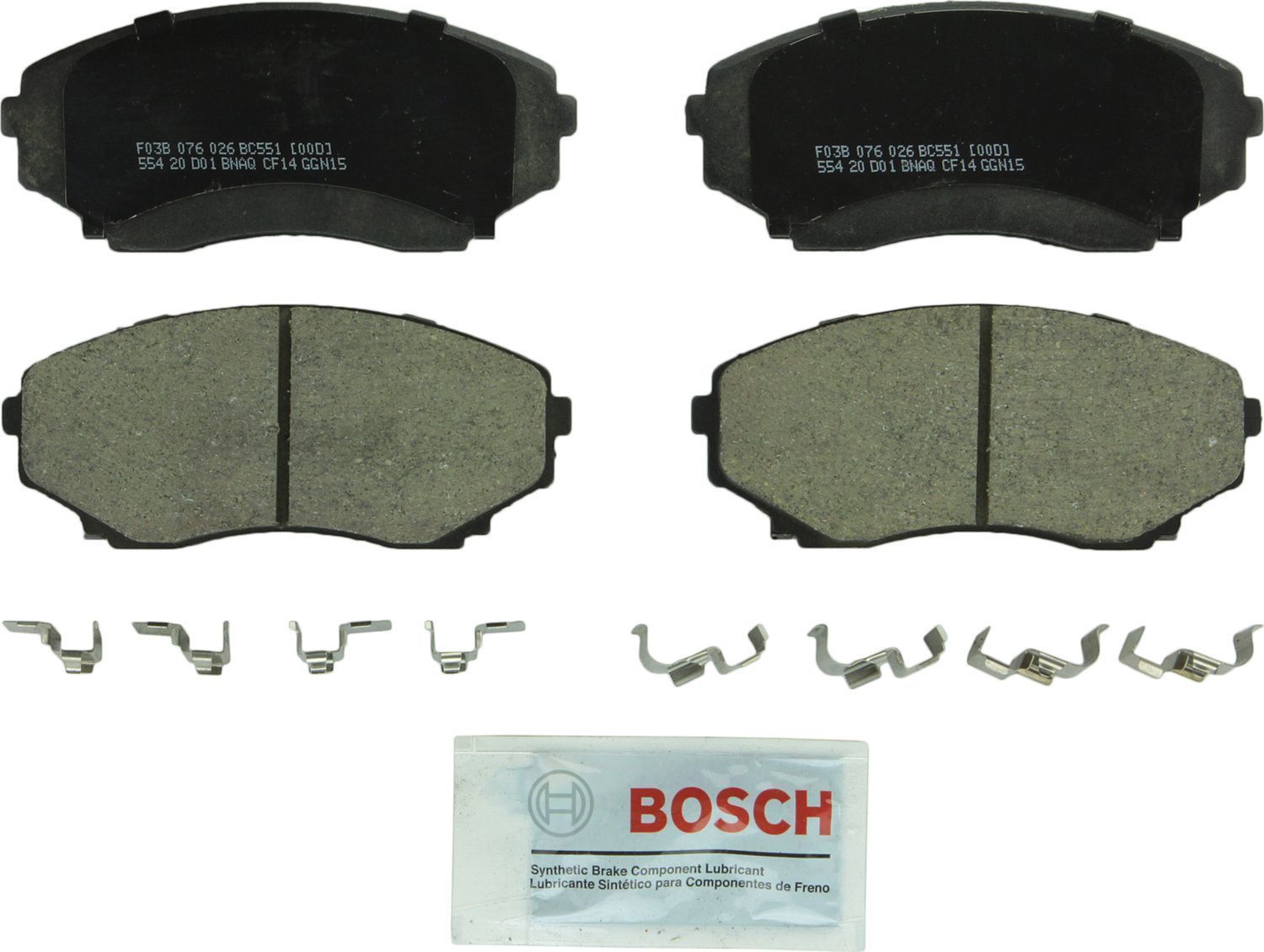BOSCH BRAKE - Bosch QuietCast Brake Pad Ceramic Brake Pads - BQC - bc551
