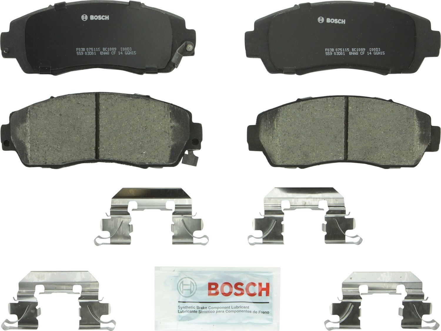 BOSCH BRAKE - Bosch QuietCast Brake Pad Ceramic Brake Pads - BQC - bc1089