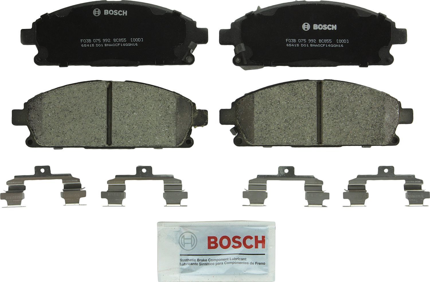 BOSCH BRAKE - Bosch QuietCast Brake Pad Ceramic Brake Pads - BQC - bc855