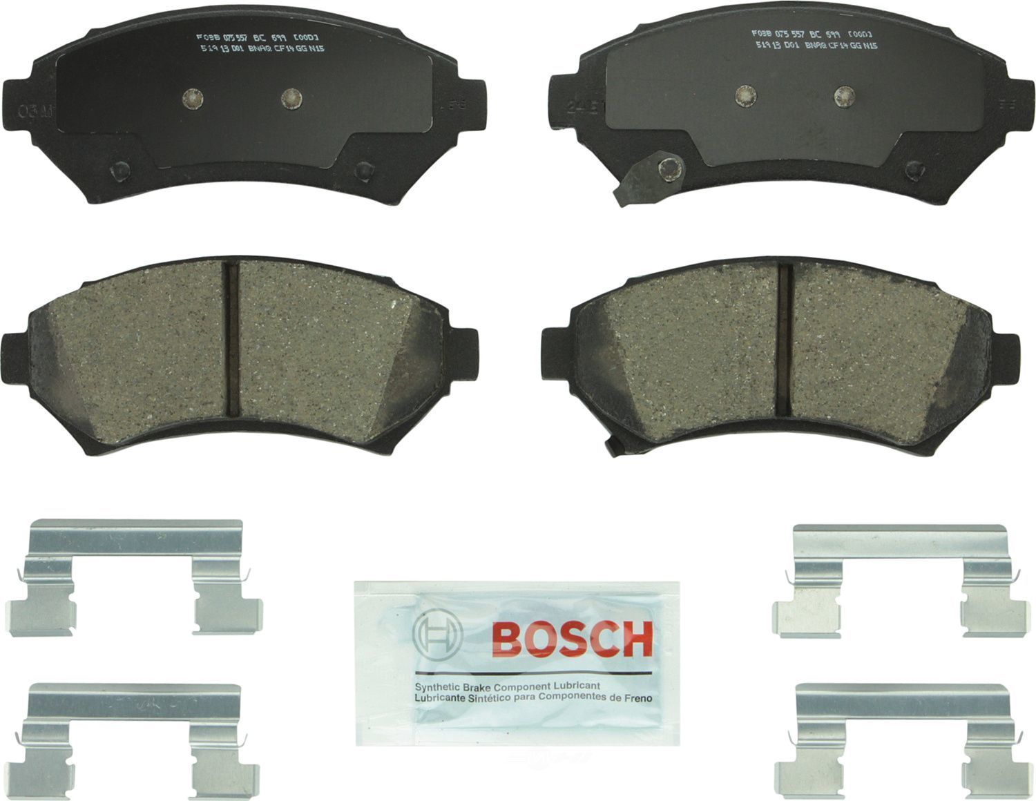 BOSCH BRAKE - Bosch QuietCast Brake Pad Ceramic Brake Pads - BQC - bc699