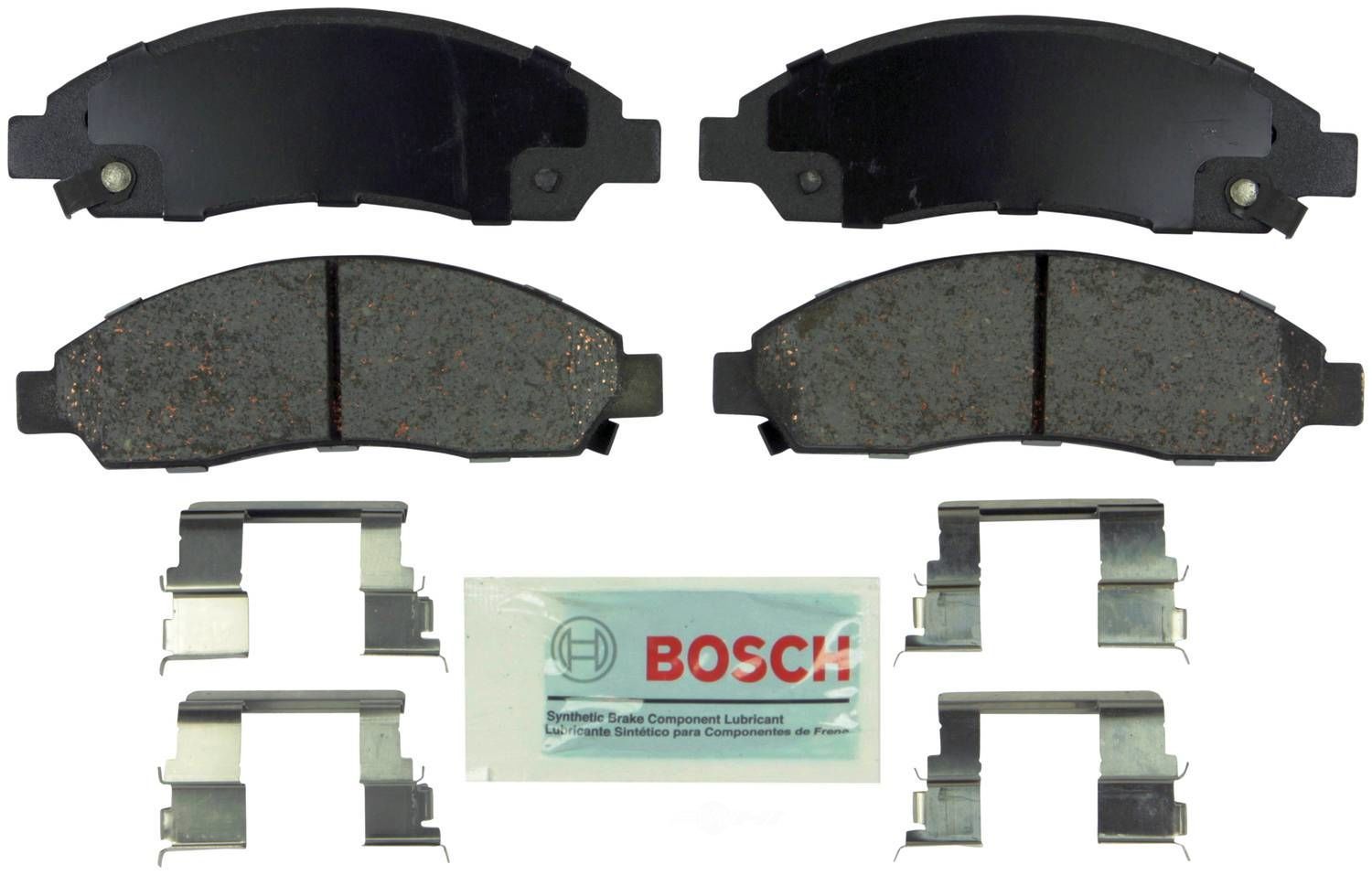 BOSCH BRAKE - Bosch Blue Ceramic Brake Pads with Hardware - BQC - be1039h