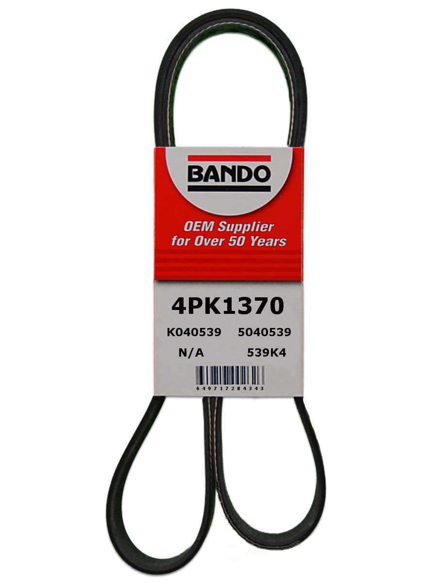 BANDO - Accessory Drive Belt (Water Pump and Alternator) - BWO 4PK1370