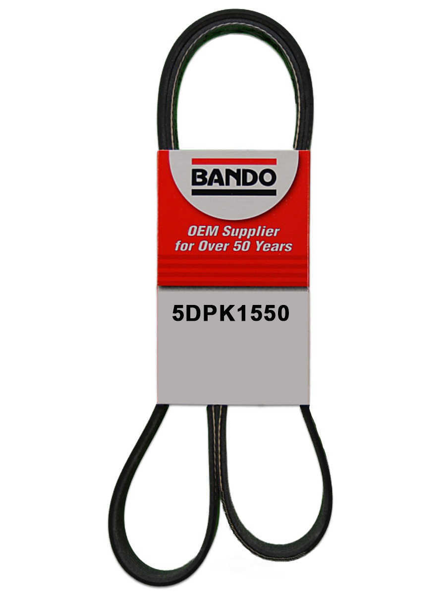 BANDO - Accessory Drive Belt (Water Pump, Alternator, Air Conditioning and Power Steering) - BWO 5DPK1550