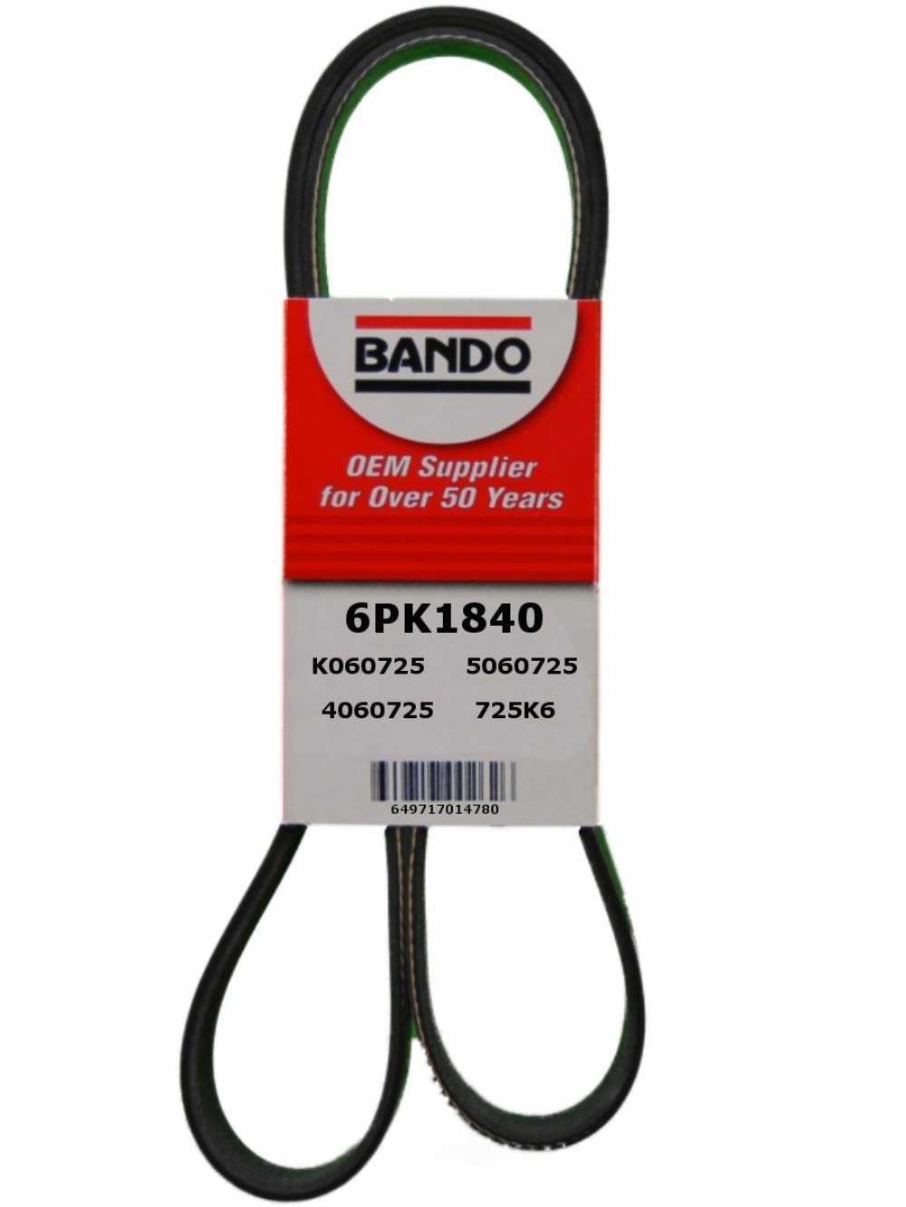 BANDO - Accessory Drive Belt (Accessory Drive) - BWO 6PK1840