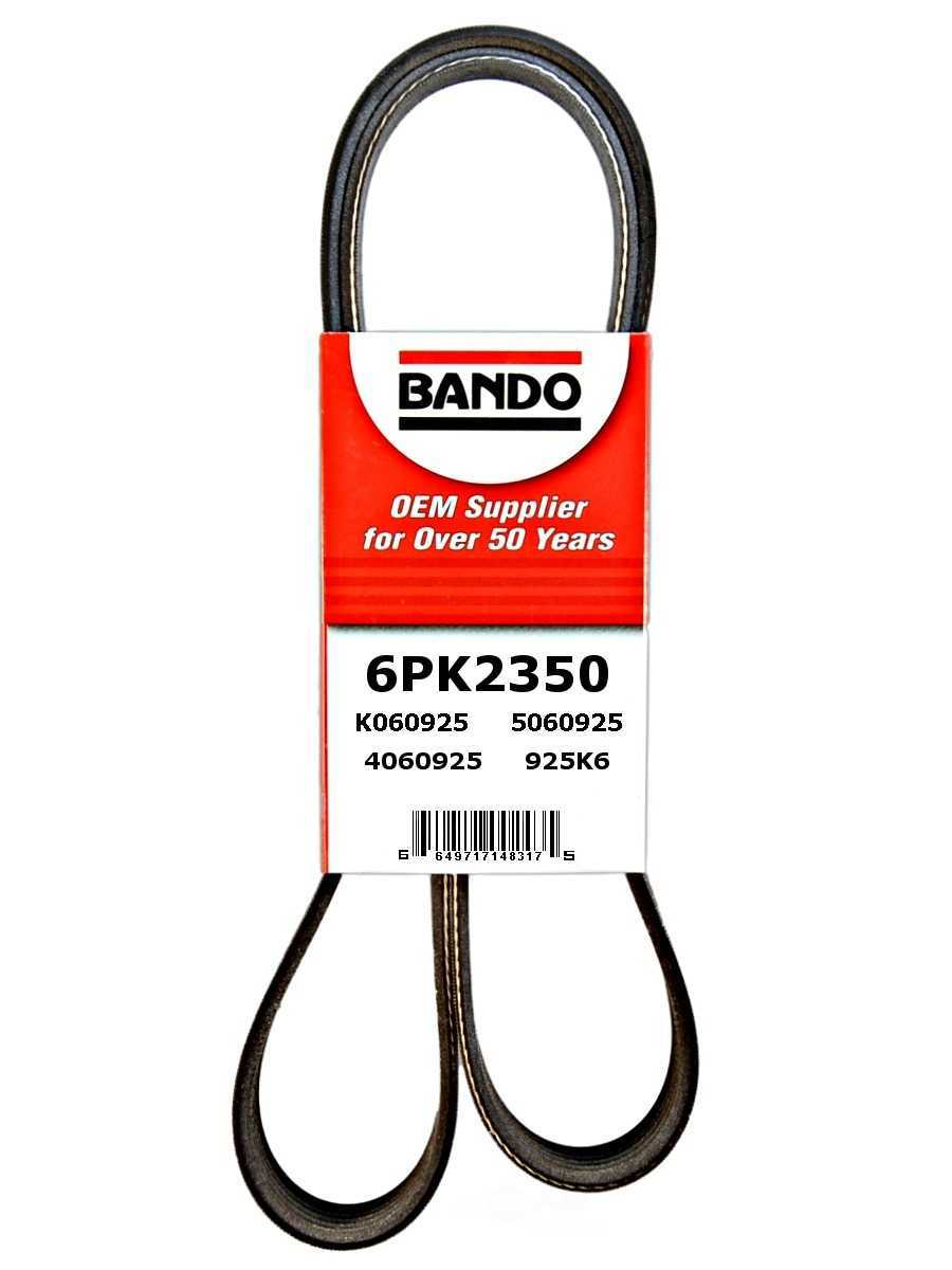 BANDO - Accessory Drive Belt (Water Pump, Alternator and Air Conditioning) - BWO 6PK2350