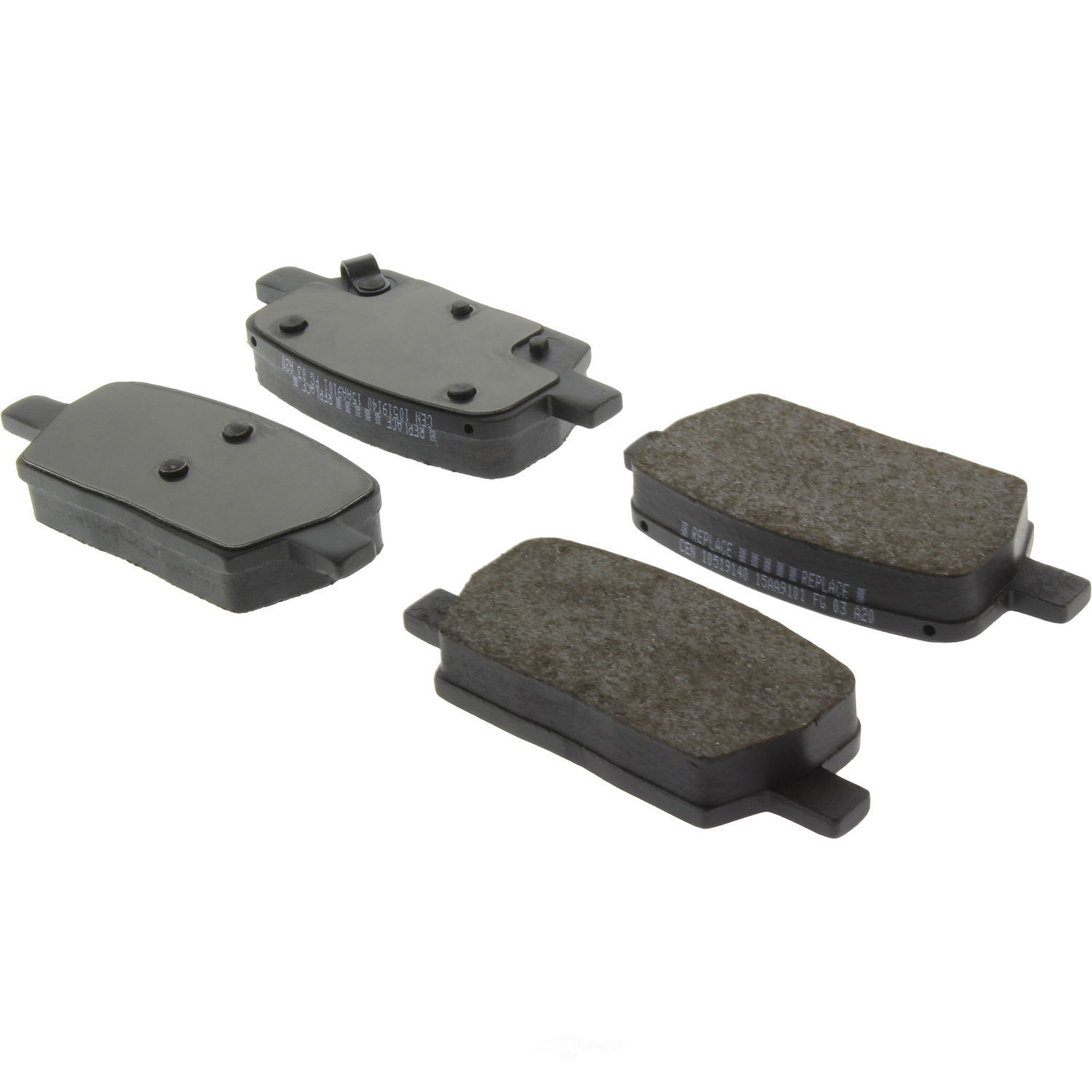 CENTRIC PARTS - Posi-Quiet Ceramic Disc Brake Pad w/Shims-Preferred (Rear) - CEC 105.19140