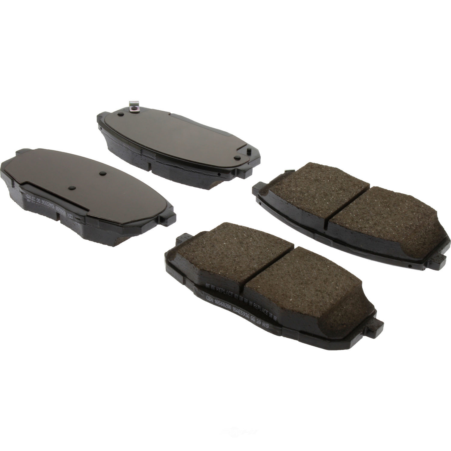 CENTRIC PARTS - Posi-Quiet Ceramic Disc Brake Pad w/Shims-Preferred (Front) - CEC 105.60200
