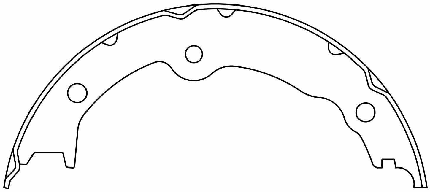 CENTRIC PARTS - Premium Brake Shoes-Preferred (Rear) - CEC 111.10470