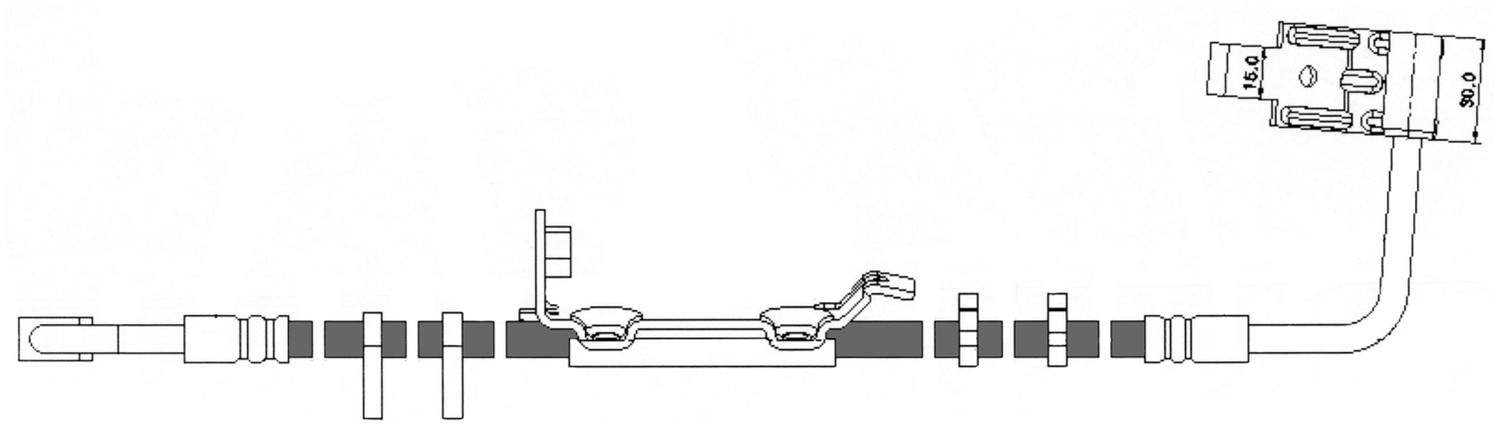 CENTRIC PARTS - Centric Premium Brake Hydraulic Hoses (Front Left) - CEC 150.58028