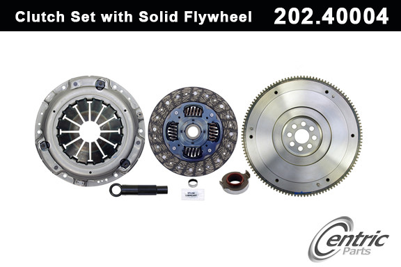 CENTRIC PARTS - Clutch and Flywheel Kit Incl. New Solid Flywheel - CEC 202.40004