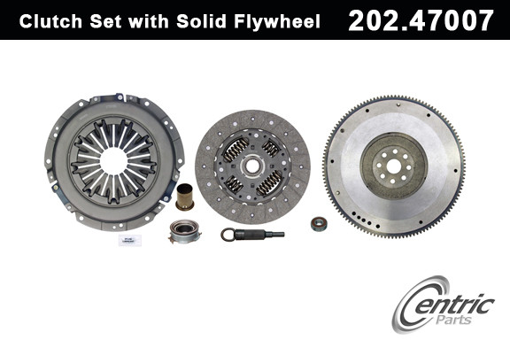 CENTRIC PARTS - Clutch and Flywheel Kit Incl. New Solid Flywheel - CEC 202.47007