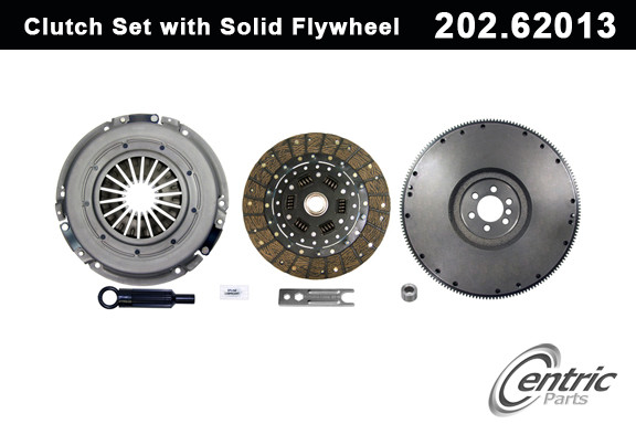 CENTRIC PARTS - Clutch and Flywheel Kit Incl. New Solid Flywheel - CEC 202.62013