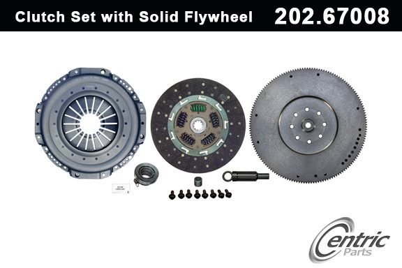 CENTRIC PARTS - Clutch and Flywheel Kit Incl. New Solid Flywheel - CEC 202.67008