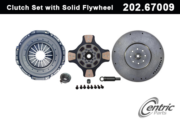 CENTRIC PARTS - Clutch and Flywheel Kit Incl. New Solid Flywheel - CEC 202.67009