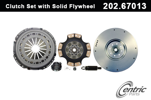 CENTRIC PARTS - Clutch and Flywheel Kit Incl. New Solid Flywheel - CEC 202.67013