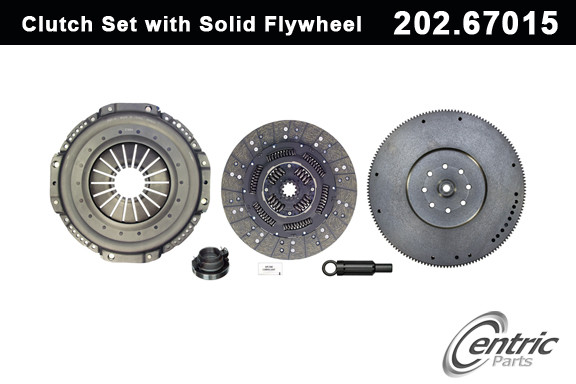 CENTRIC PARTS - Clutch and Flywheel Kit Incl. New Solid Flywheel - CEC 202.67015