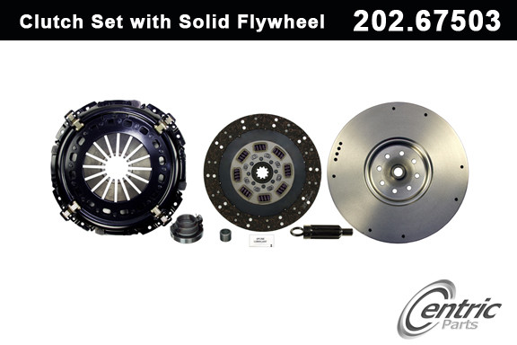 CENTRIC PARTS - Clutch and Flywheel Kit Incl. New Solid Flywheel - CEC 202.67503